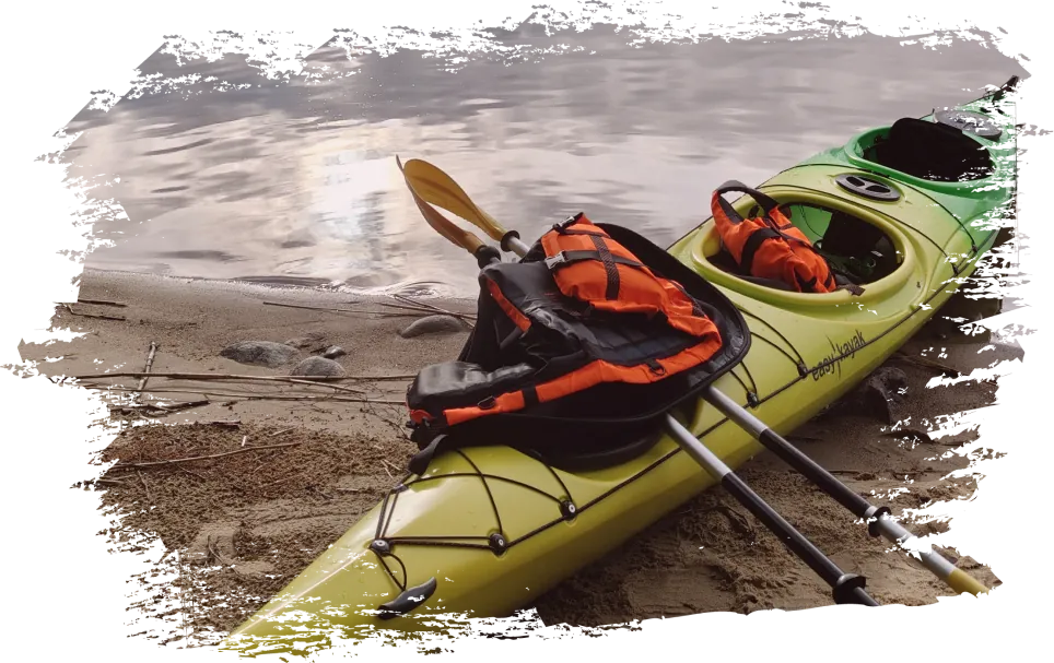 Каяк с жилетами